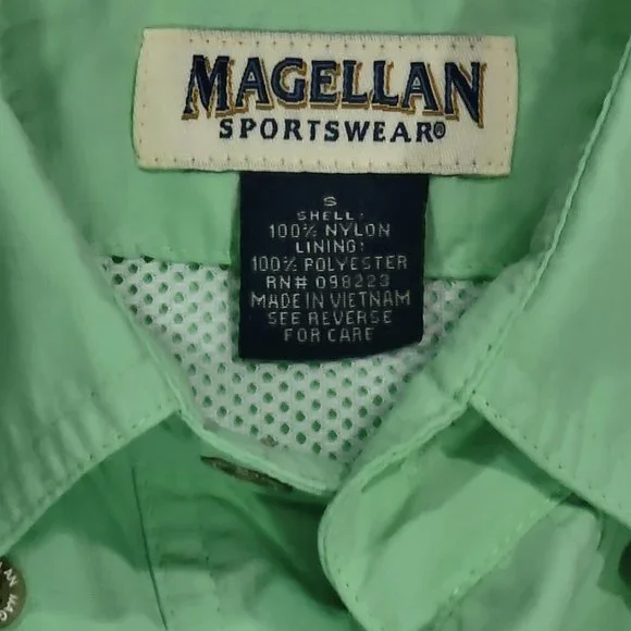 Magellan Sports Wear Mens Green Shirt Button Down Short Sleeves Sz S - Picture 2 of 10